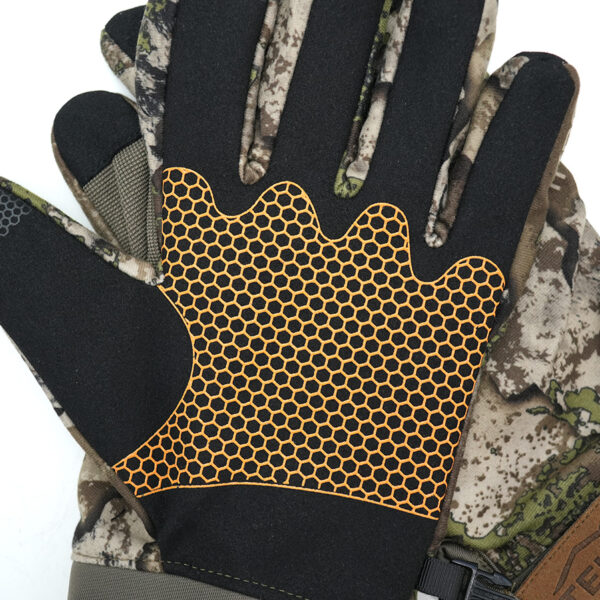 Camo Stretch-Knit Tactical Gloves with Conductive PU Touch & Ultra Microfiber Palm - Image 3