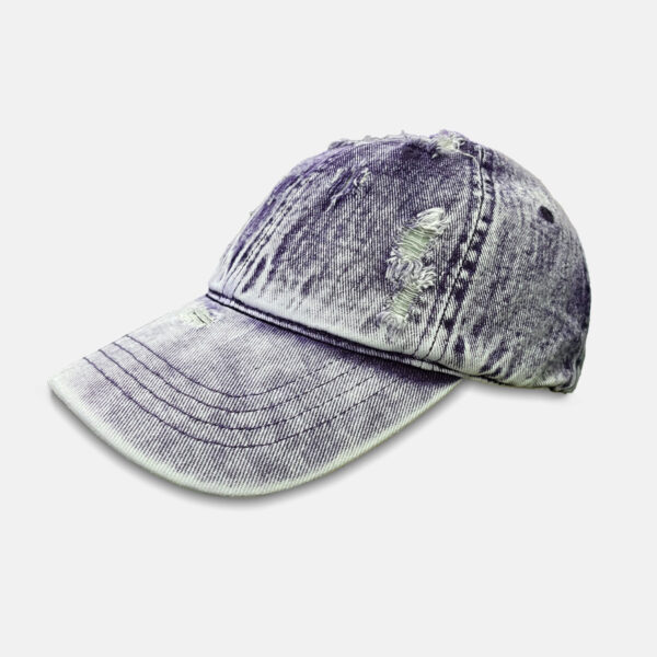 Vintage Distressed Washed Denim Cap – Casual Cool with Comfort - Image 4