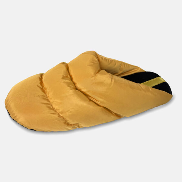 Cozy Water-repellent Silent Indoor Slippers - Faux Down Padded Nylon House Shoes - Image 4