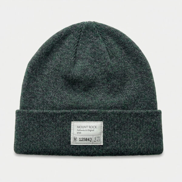 Red & Black Marled Acrylic Beanie – Warm, Stylish, Authentic - Image 3