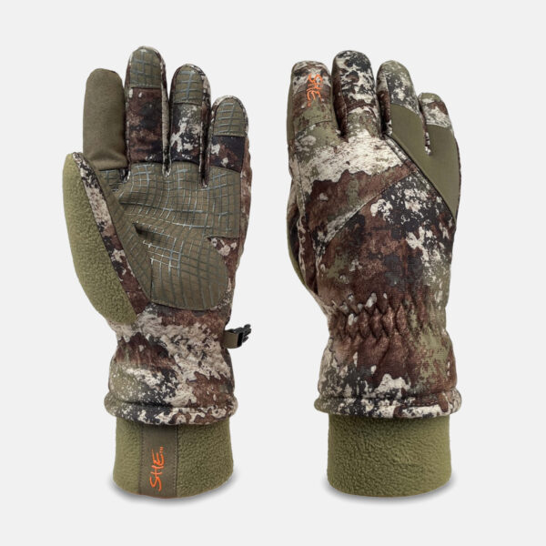 Camo Hunting Gloves with Microfleece Fleece Cuff - Image 1