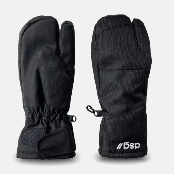 TwillShield 3-Finger Mittens with Reflective Printing - Image 1
